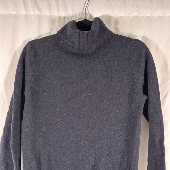 Uniqlo Wool Sweater Women's XS Black Knit Long Sleeve TurtleNeck Pullover - Picture 2 of 9
